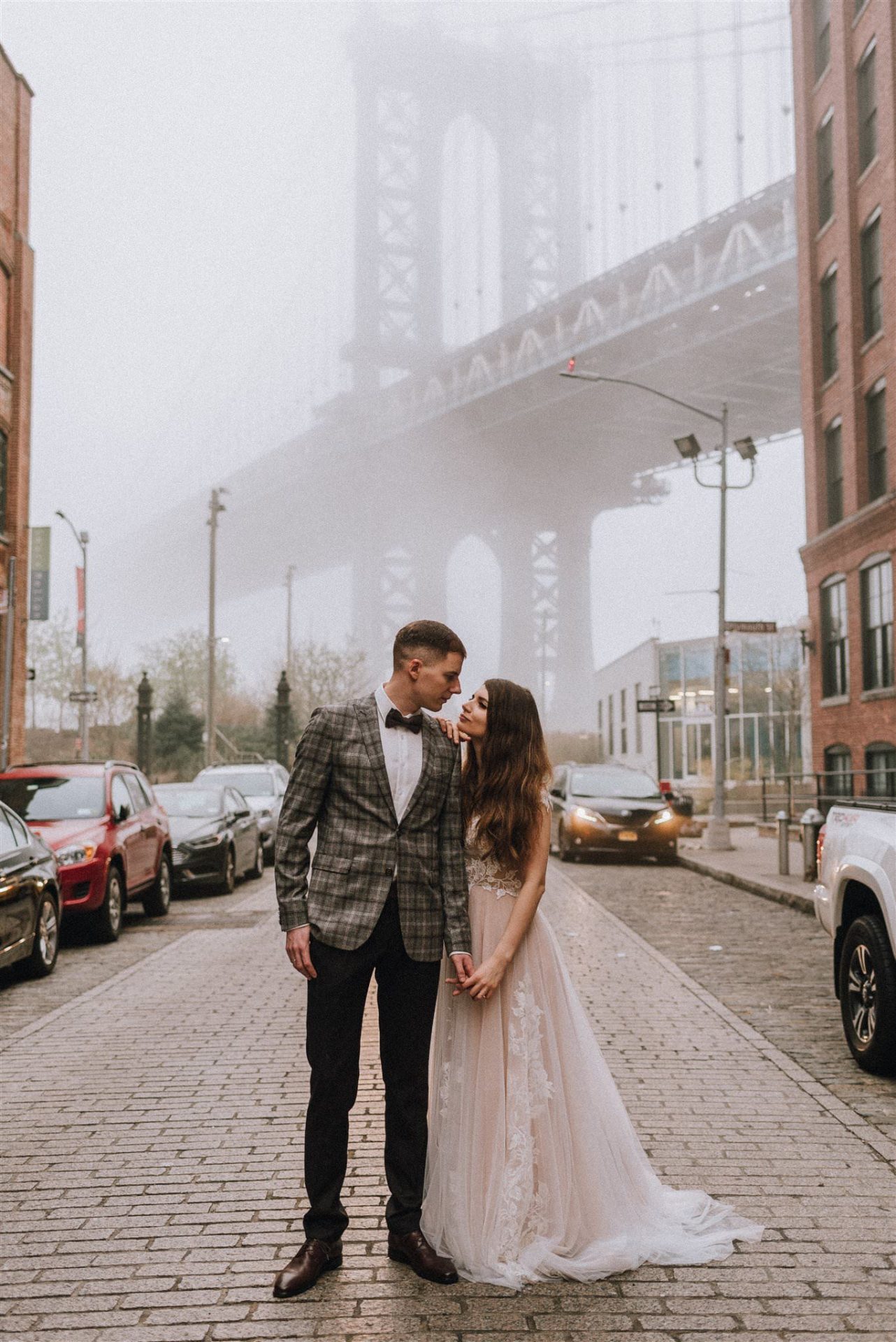 couple with foggy background