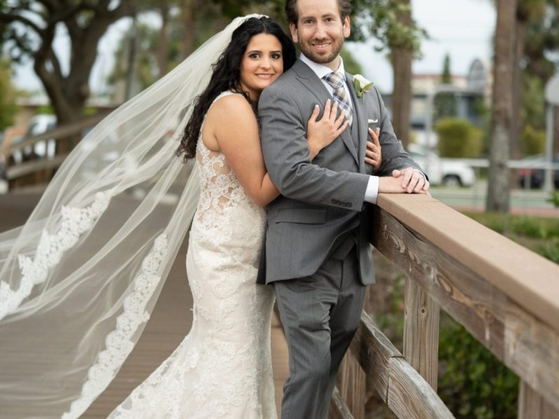 couple taking wedding photos