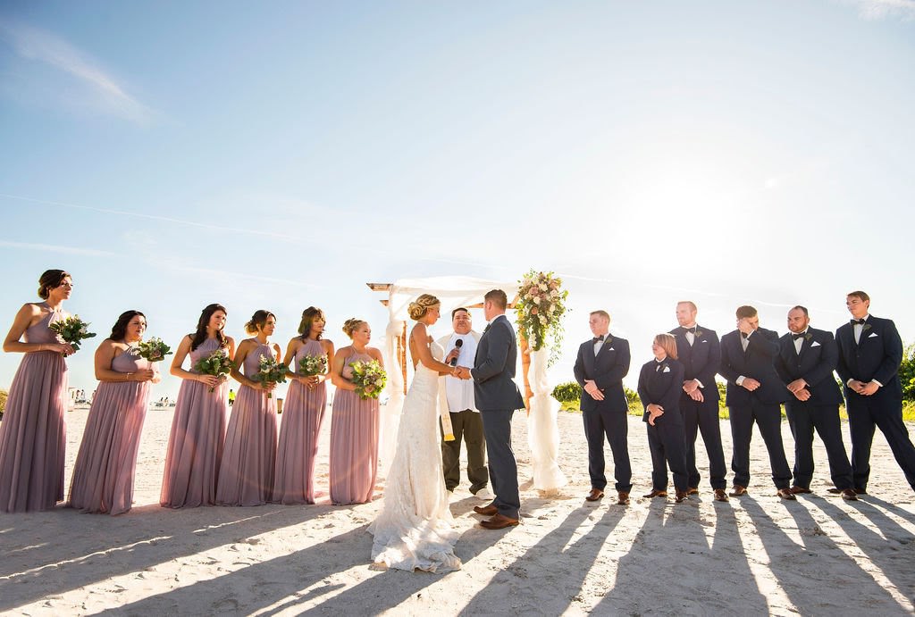 beach side intimate wedding ceremony