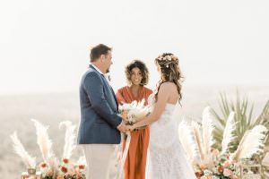 couple getting married outdoors