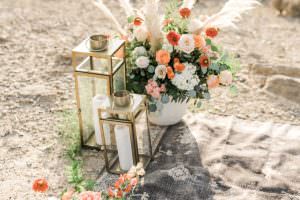 elegant bridal setup with flowers