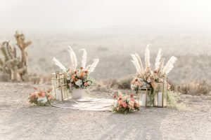 elopement floral setup