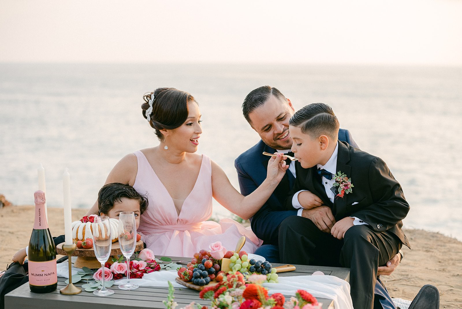 mike and rosio and their kids vow renewal san diego