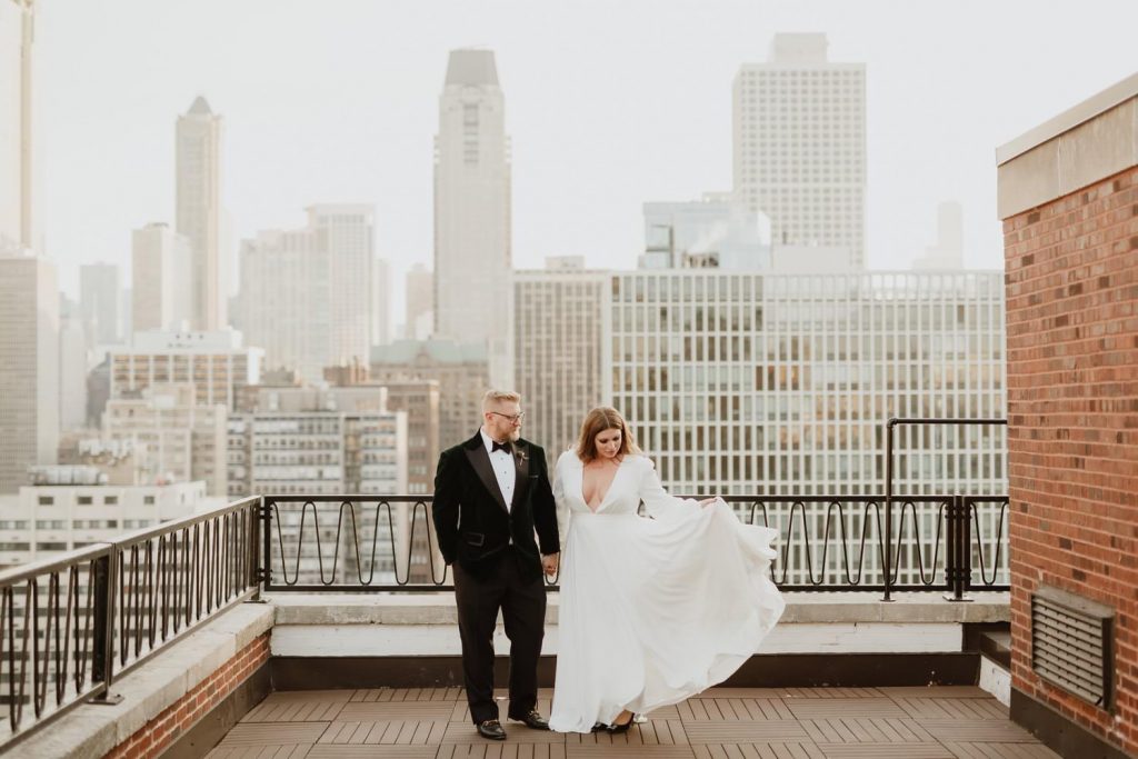 chicago wedding photo of man woman couple