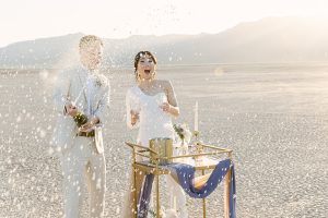 dry lake bed wedding